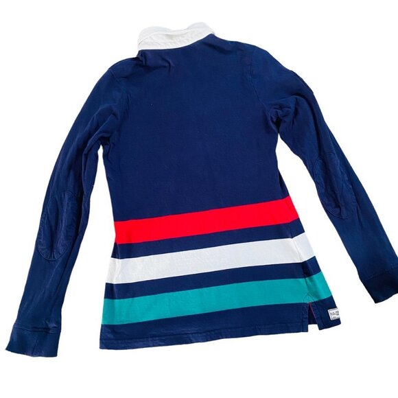 USPA US Polo Assn. Long Sleeve Polo Sweatshirt Sz M elbow patches - Picture 2 of 11